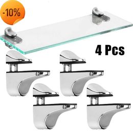 New Other Home Appliances 4Pcs Glass Clamp Glass Shelf Clamp Holder Wall Mount Glass Plated Brackets Flat Back Mount Holder For Partition Board Fixed Clip