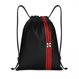 Shopping Bags Movie Game Umbrella Corporations Cosplay Drawstring Backpack Women Men Lightweight Gym Sports Sackpack Sacks For Travelling
