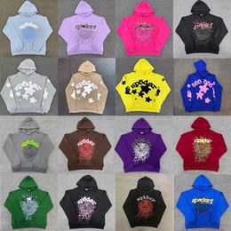 24 Newdesigner Mens Hooded Spider Hoodie Young Thug Womens Sweatshirts Pants Web Printed 555555 Graphic Y2k Hoodies