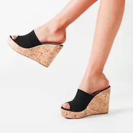 Sandals 2024 Summer Casual Cozy Platform Wedges Heels Slippers Ladies Fashion Open Toe Roman Women's Shoes Size 36-43