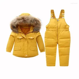 Down Coat Children's Jacket Suit Winter Clothes Men And Women Baby Korean Version Of The Overalls Two-piece Wholesale