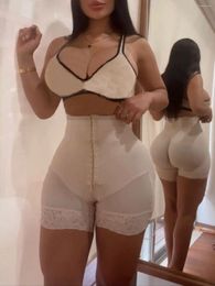 Women's Shapers Binders And High Waist Hip Lift Shorts Button Breasted Bodysuit Sexy Lingerie