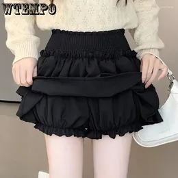 Skirts Fluffy Cake Skirt Flower Bud Pants Women A-line Ballet Style Elastic Waist Pure Desire Sweet Korean Fashion Spring Fall