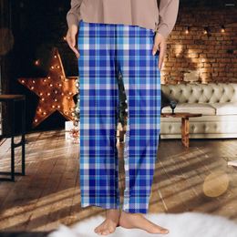 Women's Pants Plaid Elastic Cargo For Women Waist Side Pockets Casual Home Sweatpants Pantalon Pour Femme Trousers