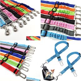 Other Dog Supplies Pet Safety Vehicle Car Seat Belt Elastic Reflective Seatbelt Harness Lead Leash Clip Wt0A3005 Drop Delivery Home G Dheq6