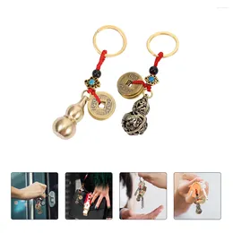 Keychains 2pcs Wind Chimes Bell Vintage Hanging Windchimes Fengshui For Car Charm Chime Blessing