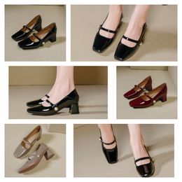 heel Classics slingback heels shoes heels Beach Thick Dress Shoe Alphabet lady Leather High heel pump for designer 36-40