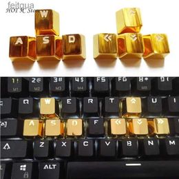 Keyboards Keyboards Metal Keycap Set Zinc-Alloy Mechanical Keyboard Keycaps Backlit Keycaps 8 Keys for WASD Directions Keys Keyboard Repair YQ240123