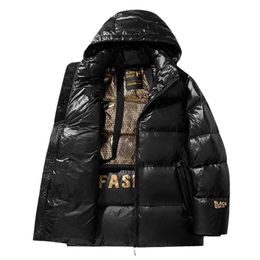 Men's Down Parkas Down Jacket for Men Trendy Men 2023 Medium Length Black and Gold Down Jacket for Men Korean Version White Duck Down Jacket for Couples Same Style