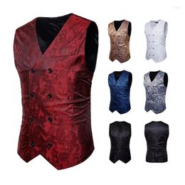 Men's Vests 2024 Cashew Nut Print Casual Tank Top Trendy Large Suit Vest