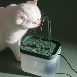 Feeders Automatic Cat Water Fountain Philtre Contrasting Colour USB Electric Mute 1.5L Cat Bowl Drinker for Cat Pet Drinking Dispenser