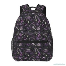 Bags Purple Black Goth Spooky Travel Backpacks School Back Pack for Boys Girls Large Capacity Waterproof Laptop Backpack Daypacks