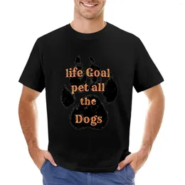 Men's Tank Tops Life Goal Pet All The Dogs T-Shirt Sports Fan T-shirts Short Sleeve Tee Men