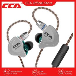 Headsets CCA C10 Hybrid Hanging In Ear Earphones Hifi Dj Sports Drive Headset Noise Cancelling Earbuds Gamer Wired With mic headphone J240123