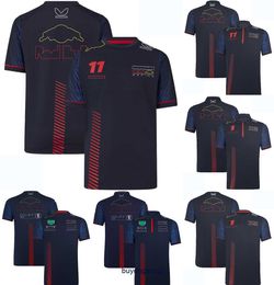 Men's and Women's New T-shirts Formula One F1 Polo Clothing Top Team Racing Suit 11 Driver Fan Top Jersey Moto Motorcycle 4fzj