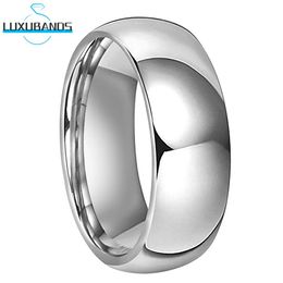 Bands Rings for Women 4mm Tungsten Carbide Wedding Domed Band 8mm Man Engagement Jewellery Gifts Comfort Fit Fashion Decoration