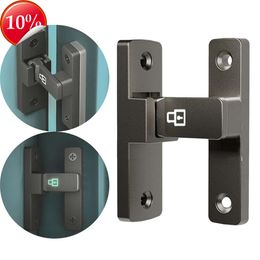 New Luminous Door Latch Bolt 90 Degrees Sliding Door Lock Free-Punch Interior Door Bolt Right Angle Sliding Gate Lock Hardware