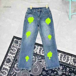 Men's Jeans Mens Designer Make Old Washed Ch Straight Trousers Letter Prints for Women Men Casual Long Style 80dt FLS9
