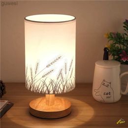 Desk Lamps New Nordic Wood LED Table Light Bedroom Bedside Lamp Reading Desk Lamp Living Room Learning Desk Light Indoor Decor Luminaire YQ240123