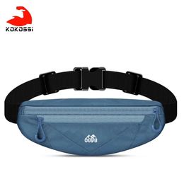 Bags KoKossi Running Double Zipper Pocket Waist Bag Waistband Sport Bag Gym Yoga Waist Belt Pack Mobile Phone Wasit Wallet