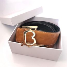 Men Genuine Leather Belt Designer Cowhide Woman Two-color embossing for double-sided use Belts 3 8cm Reversible belt Including BOX227v