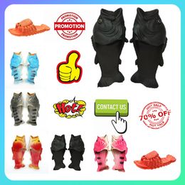 Designer Casual Platform Fish shrimp funny slippers Men Woman anti slip wear-resistant Light weight breathable Low cut soft soles sandals Flat Summer Slipper