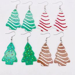 Dangle Earrings Acrylic Christmas Tree Cookies Women's Geometric Exaggerated Snowflake Point Party Jewellery