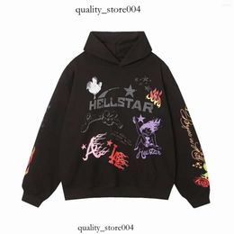 Hellstar Hoodies Streetwear Zipper Hoodie Y2k Hip Hop Vintage Graphic Print Oversized Sweatshirt Women Men Gothic Jacket 858