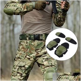 Elbow Knee Pads Military Support Outdoor Army Working Protector Gear Skating Hunting Tactical Sports Safety Kneepad Drop Delivery Outd Dhkfh