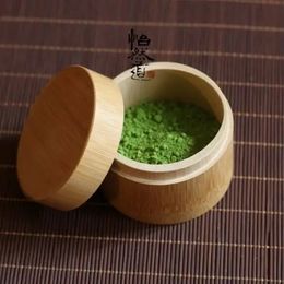 Bamboo Matcha Canister Powdered Matcha Green Tea Caddy 20g Tea Accessories 240119