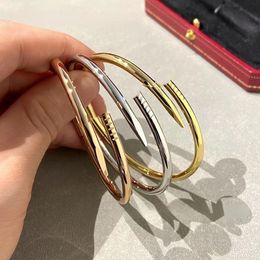 Diamond Bracelet Designer Cuff nail Jewellery Screw Bracelets Fashion for Women Men Love Gift