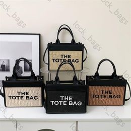 Woven Medium Totes Bag Marc Designer Tote Bags For Women Shopping Clutch Handbag Crochet Two-Tone Handbags Small Shoulder Wallet B241x