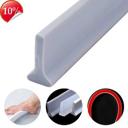 New 1pcs Bathroom Water Stopper Silicone Retaining Strip Water Shower Water Barrier Dry And Wet Separation Blocker Waterproof Strip