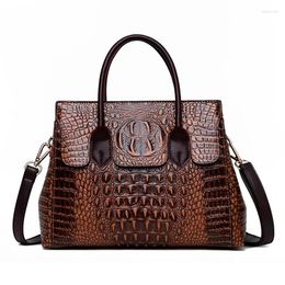 Evening Bags Shoulder For Women Crocodile Leather Handbags Designer Vintage Alligator Satchel Retro Tote