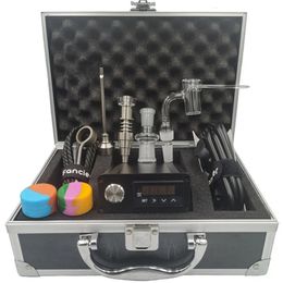 E-nail Electric Dab Nail Box Kit PID Temperature Controller 14mm 18mm Male Quartz Nails 20mm Coil Heate For Dab Oil Rig Bongs