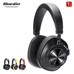 Headsets Bluedio T7 Plus Bluetooth Headphones Active Noise Cancelling Wireless Headset User-define ANC Earphone SD Card Slot Earphone J240123