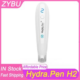 High-quality Wireless Dermapen Professional Hydra Pen H2 Microneedling Derma Pen Skin Care Beauty Device With 2pcs 12Pins 0.5mm Needle Cartridges Meso Therapy Stamp