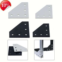 New Joint Board Plate Corner Angle Bracket L-shaped Connection Plate 5 Hole 90 Degree Aluminum Profile Fittings Fasteners