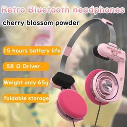 Headsets Open-Back Retro Headphones On-Ear Stereo Headset Hifi HD Headset With Noise Reduction Mic Sporty Fashion Partner J240123