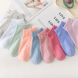 manufacturer's Direct Selling Ankle Socks New Design Solid Color Cotton Knitted Men's and Women's Socks