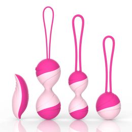 Adult Product Vibrators New Two Colour Series Kegel Ball Exercise 2 in 1 Private Postpartum Supplies Women's Set
