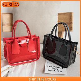 Fashion Transparent Ladies Shoulder Bag 2021 Korean Version of The New Jelly Picture Bag PU Mini Handbag Messenger229C