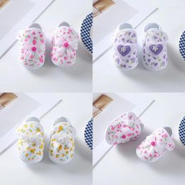 First Walkers Born Baby Girl Shoes Lace Floral Princess Infant Toddler For Girls Flats Soft Prewalkers