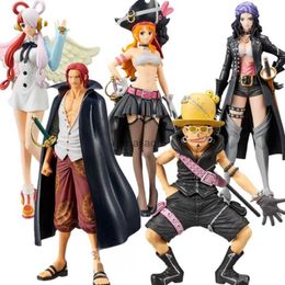 Action Toy Figures 14-17cm One Piece Film Red DXF Uta Anime Figure Luffy Nami Robin Shanks Manga Statue PVC Collectible Model Action Figurine Toys