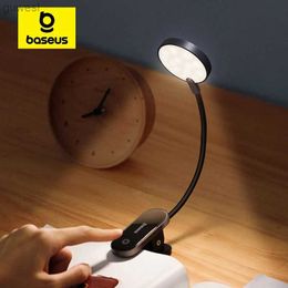 Desk Lamps Baseus LED Clip Table Lamp Stepless Dimmable Wireless Desk Lamp Touch USB Rechargeable Reading Light LED Night Light Laptop Lamp YQ240123