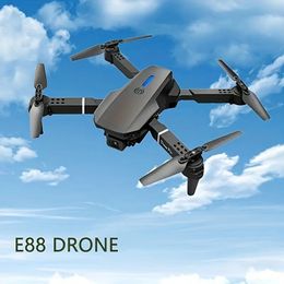 E88 Drone With Camera, WiFi FPV HD Dual Foldable RC Quadcopter Altitude Hold, Remote Control Toys For Beginners Children Men's Gifts Perfect NewYear Gifts