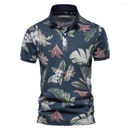 Men's Polos 2024 Brand Summer Short Sleeve Polo Shirt Loose Slim Business Casual Tops Beach Seaside Breathable Comfort Style Male Clothing