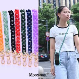 120CM Long Mobil Phone Lanyard Case Chain for Women Acrylic Bag Chain Cell Mobile Phone Pendant Hanger Accessories Jewelry 240119