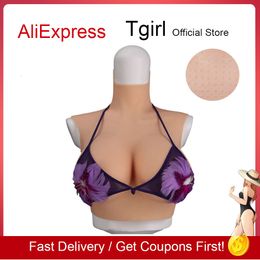 Costume Accessories 6TH GEN No-oil Floating-point Design Fake Breast Forms Breathable Huge Boob Silicone Transgender Crossdresser