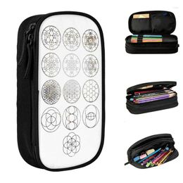 Cosmetic Bags 13 Circles Tight Cluster Galaxy Cases Magic Mandala Pen Box Student Big Capacity School Supplies Pencil Pouch